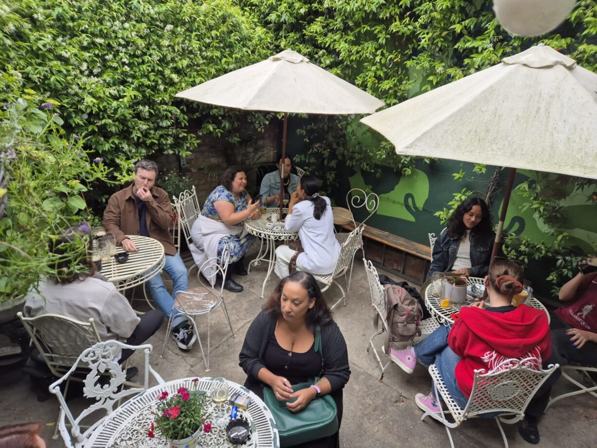 The secret garden at The Harlequin pub, Clerkenwell, London