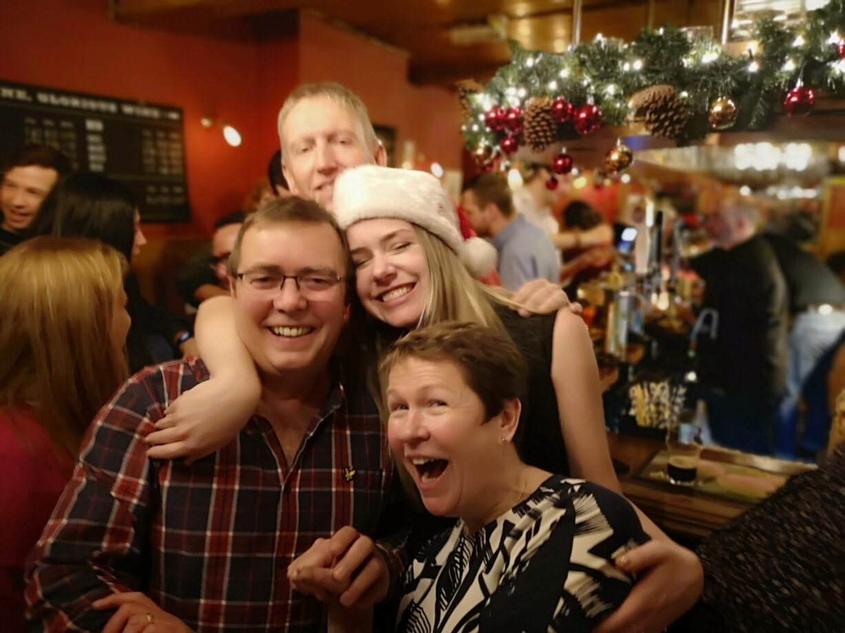 Christmas at The Harlequin pub, Clerkenwell, London