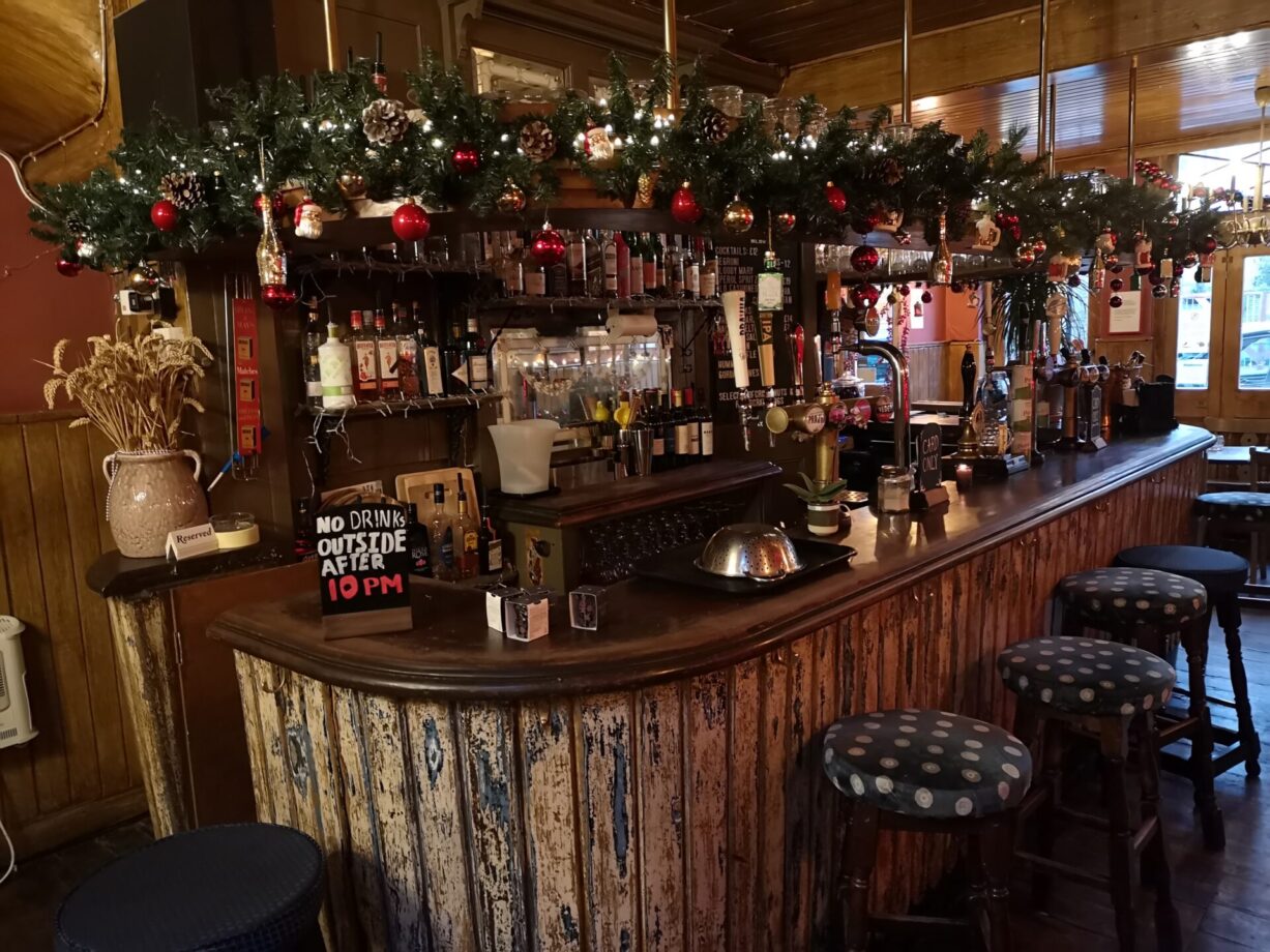 Christmas at The Harlequin pub, Clerkenwell, London